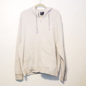 Nike cream hooded zip sweatshirt